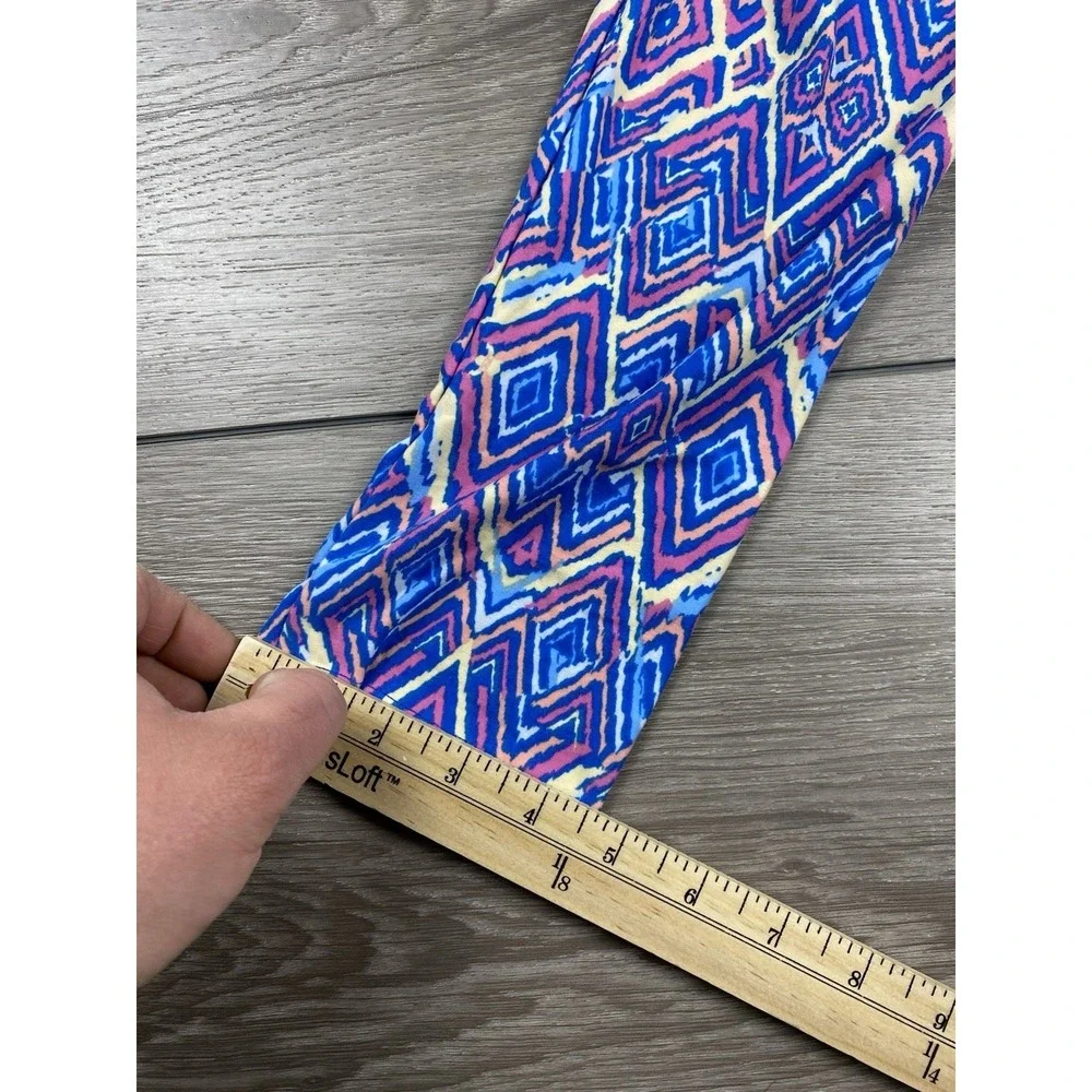 Lularoe Women's Pull On Geometric Pattern Leggins Blue Tall‎ & Curvy